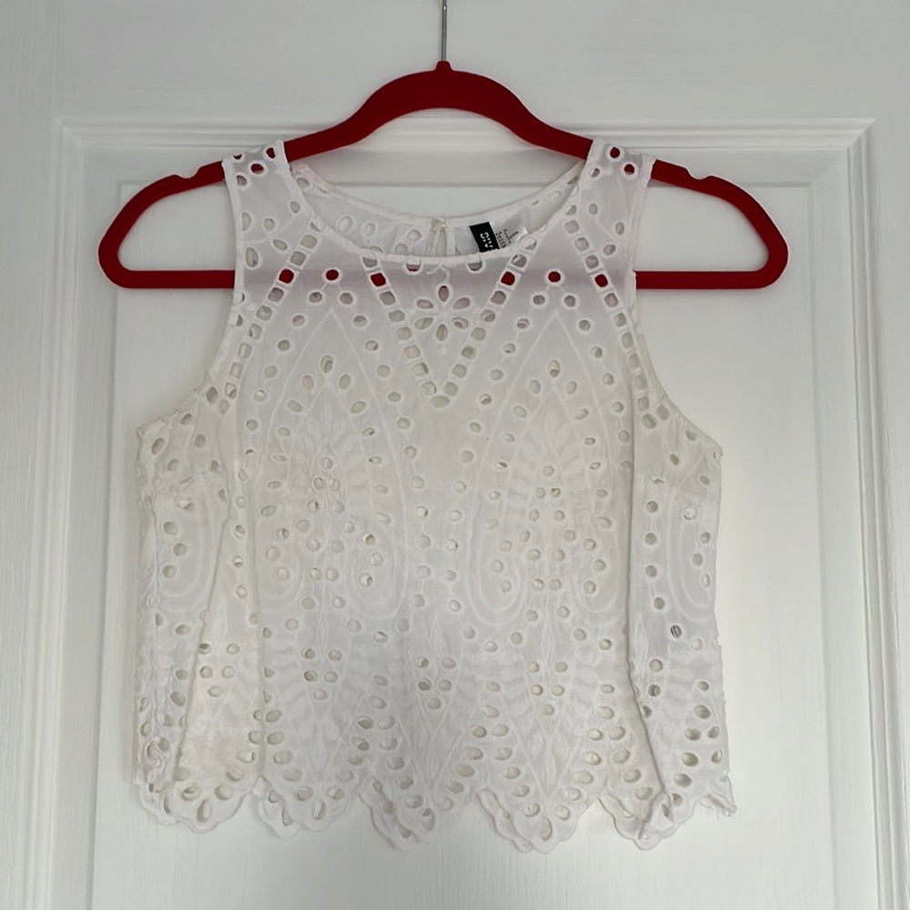 Cotton Eyelet Top